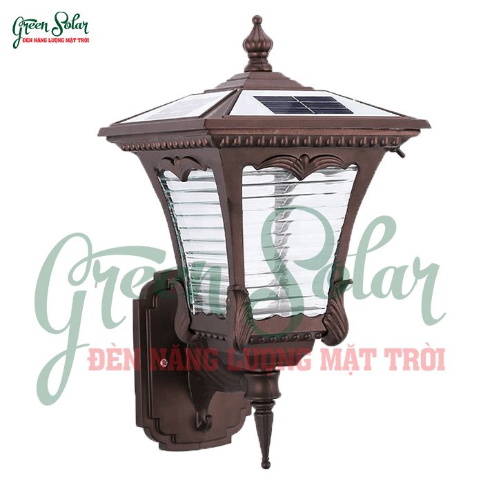 Đèn treo tường chóp tứ giác nâu