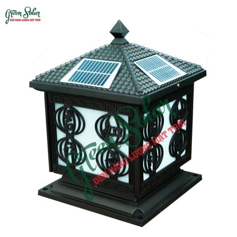  Đèn trụ cổng đèn đôi nâu đất 