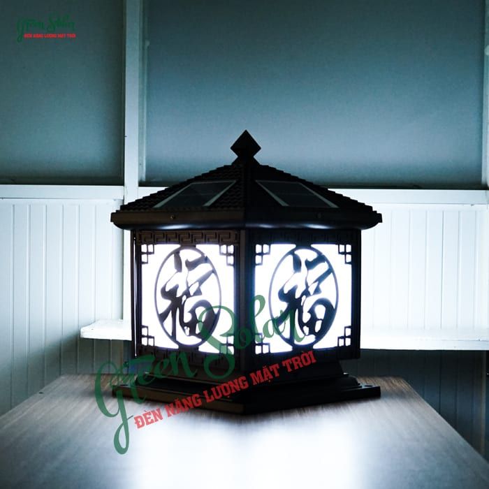  Trụ cổng chữ phúc màu đen 
