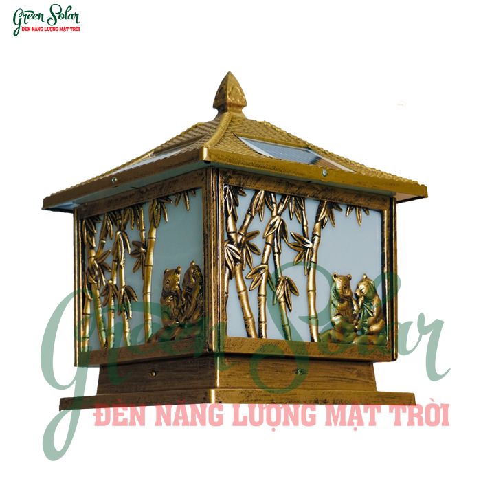 Đèn trụ cổng gấu trúc