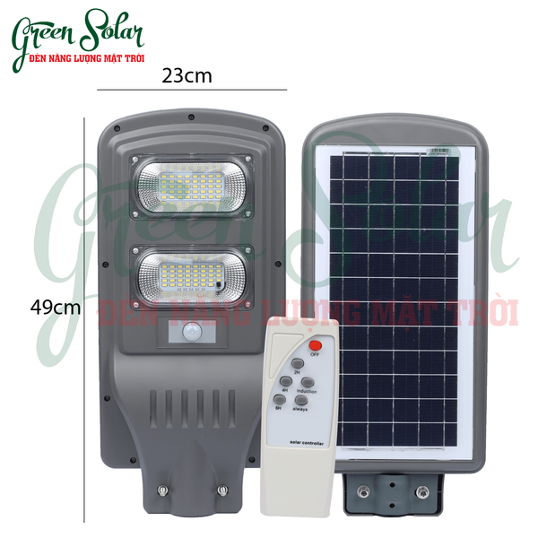  Đèn đường năng lượng mặt trời 60W – Tặng kèm ống trụ 