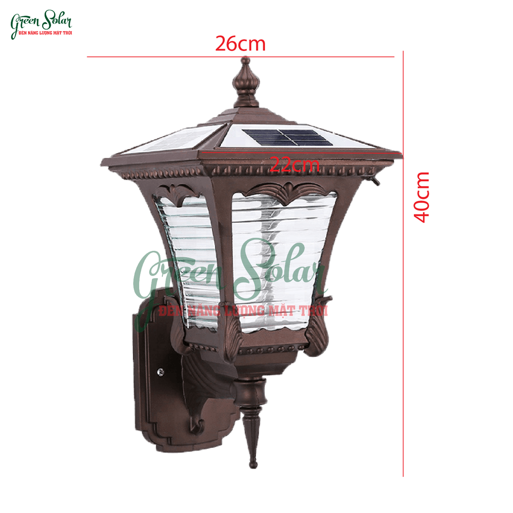 Đèn treo tường chóp tứ giác nâu