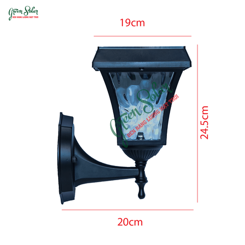  Đèn treo tường tứ giác pha lê đen 