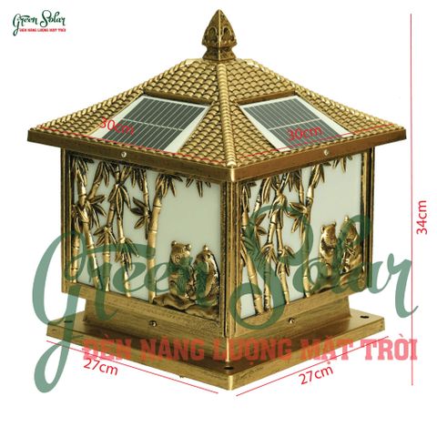  Đèn trụ cổng gấu trúc 