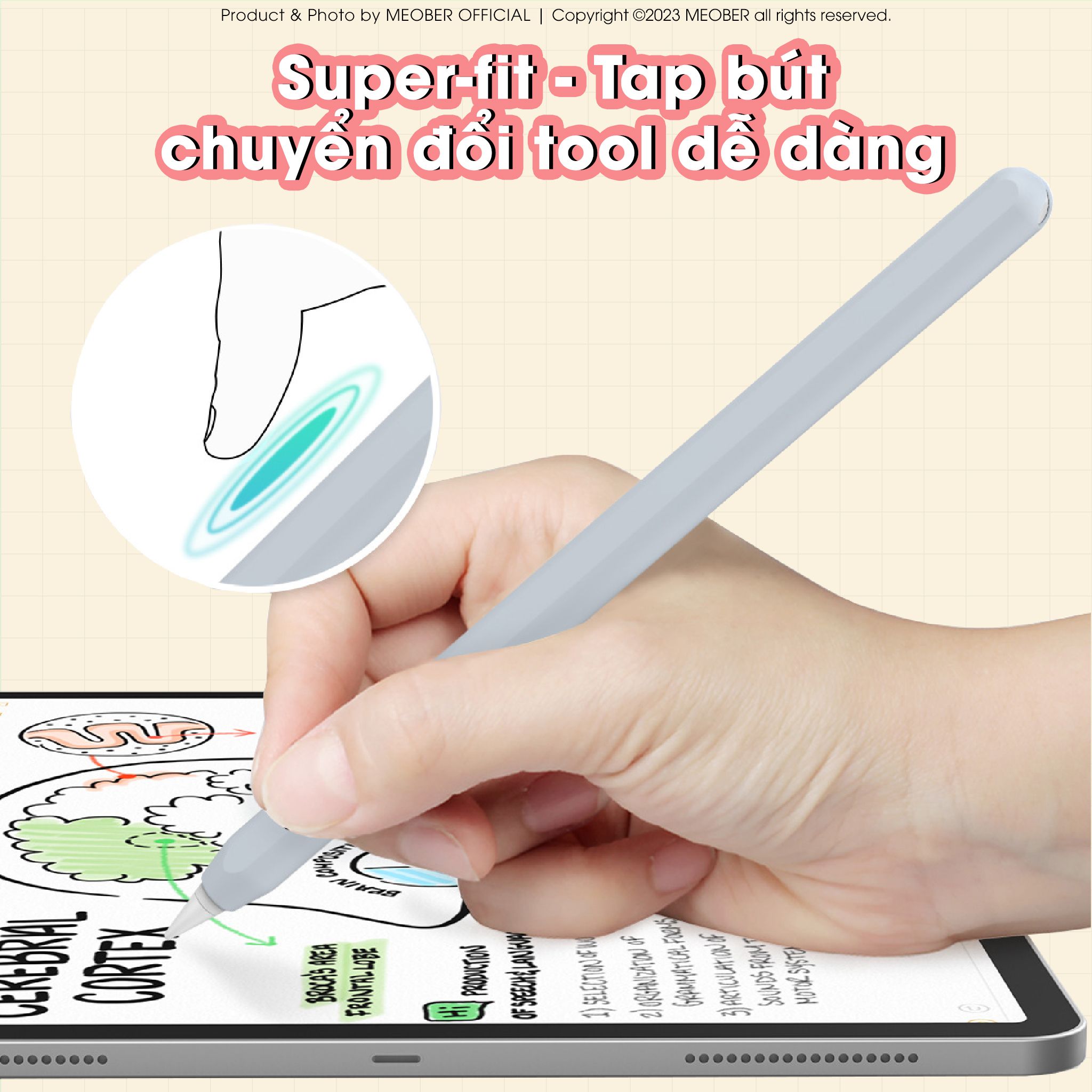  Case bọc bảo vệ bút Pencil2 Ahastyle - Siêu mỏng, vừa khay đựng bút case iPad 