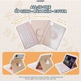  Bao da iPad Xoay kèm bàn phím - Case Keyboard 360 by Meober dành cho Gen 8/9/10 Air4/5 Pro11 