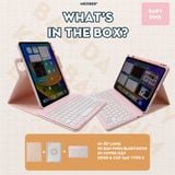  Bao da iPad Xoay kèm bàn phím - Case Keyboard 360 by Meober dành cho Gen 8/9/10 Air4/5/6 Pro11 