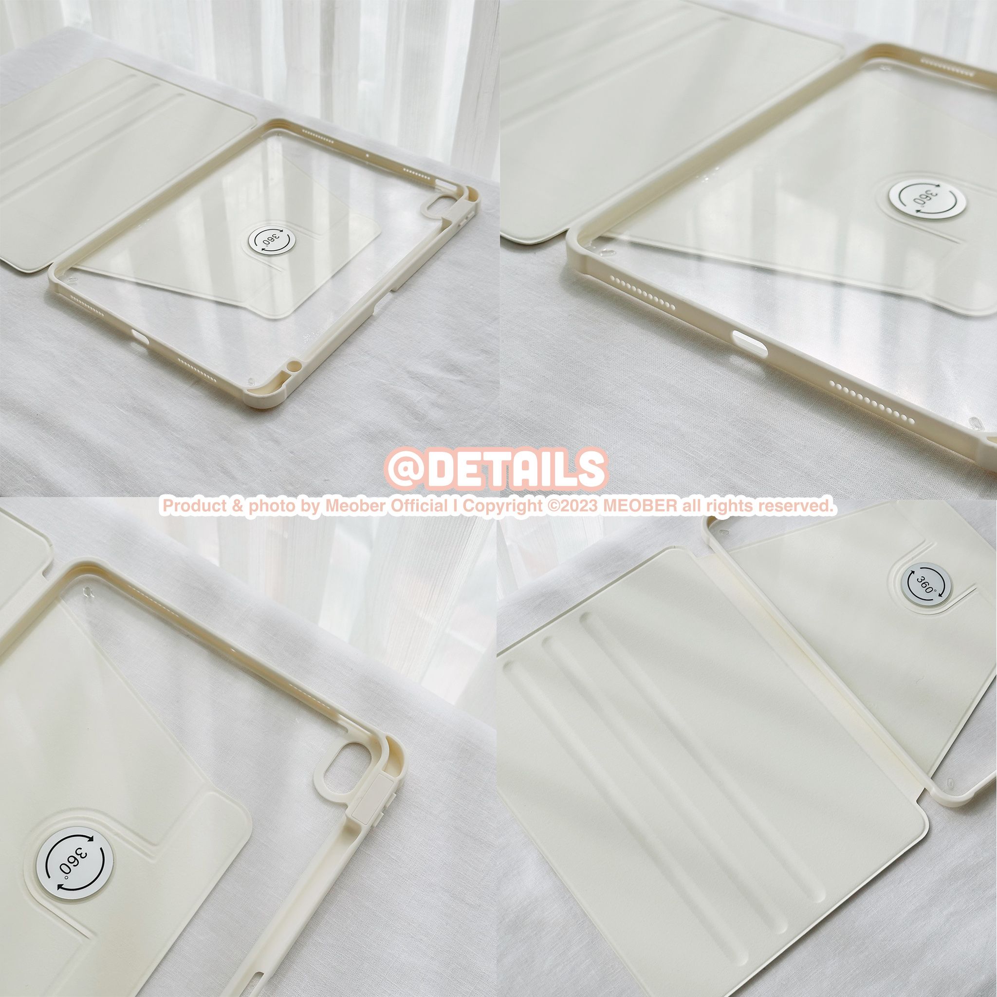  [Premium] Bao da Xoay iPad Cute Acrylic, phối màu pastel, in hoạ tiết & lưng chống ố Cover iPad Gen 7 8 9, Air 4 5 6, Pro 11 12.9 