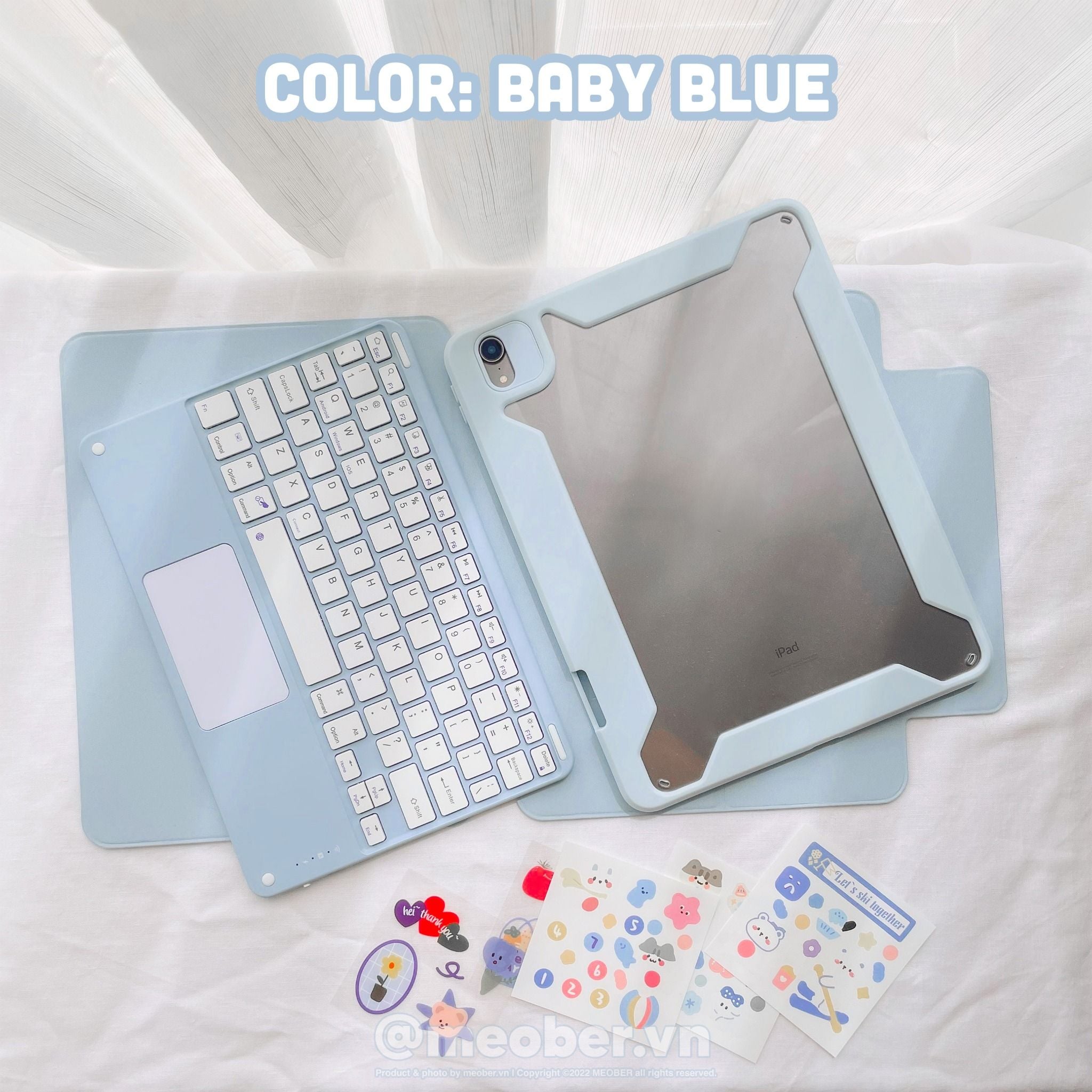  [Premium] Bao Da Nam Châm Kèm Bàn Phím Tháo Rời Cho iPad Pro 11, Air 4/5/6/7, Mini 6, 12.9inch M1/M2, Pro M4. 