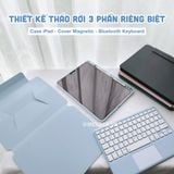  [Premium] Bao Da Nam Châm Kèm Bàn Phím Tháo Rời Cho iPad Pro 11, Air 4/5/6/7, Mini 6, 12.9inch M1/M2, Pro M4. 