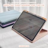  Bao da iPad Xoay Dọc 360 cho iPad Pro 11, Mini 6/7, Air 4/5/6/7, 10.2 inch, Gen10/11, Pro M4 - Có khe sạc bút, lưng trong suốt 
