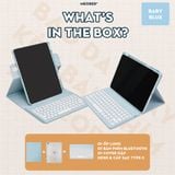  Bao da iPad Xoay kèm bàn phím - Case Keyboard 360 by Meober dành cho Gen 8/9/10 Air4/5/6 Pro11 