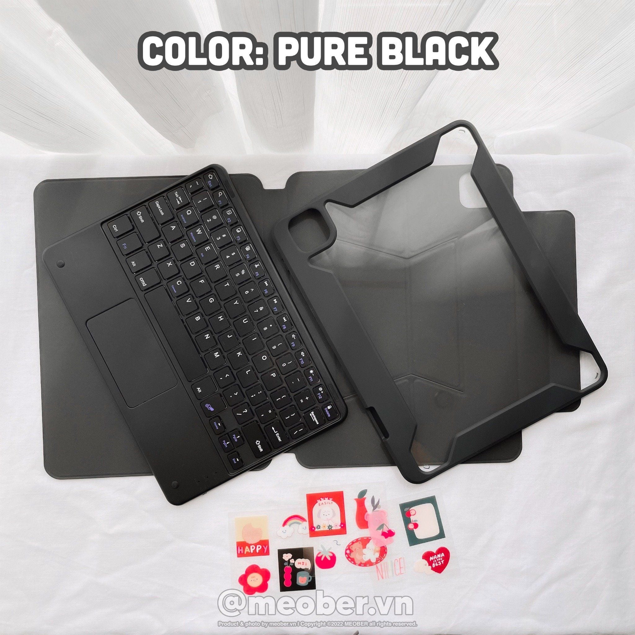  [Premium] Bao Da Nam Châm Kèm Bàn Phím Tháo Rời Cho iPad Pro 11, Air 4/5/6/7, Mini 6, 12.9inch M1/M2, Pro M4. 