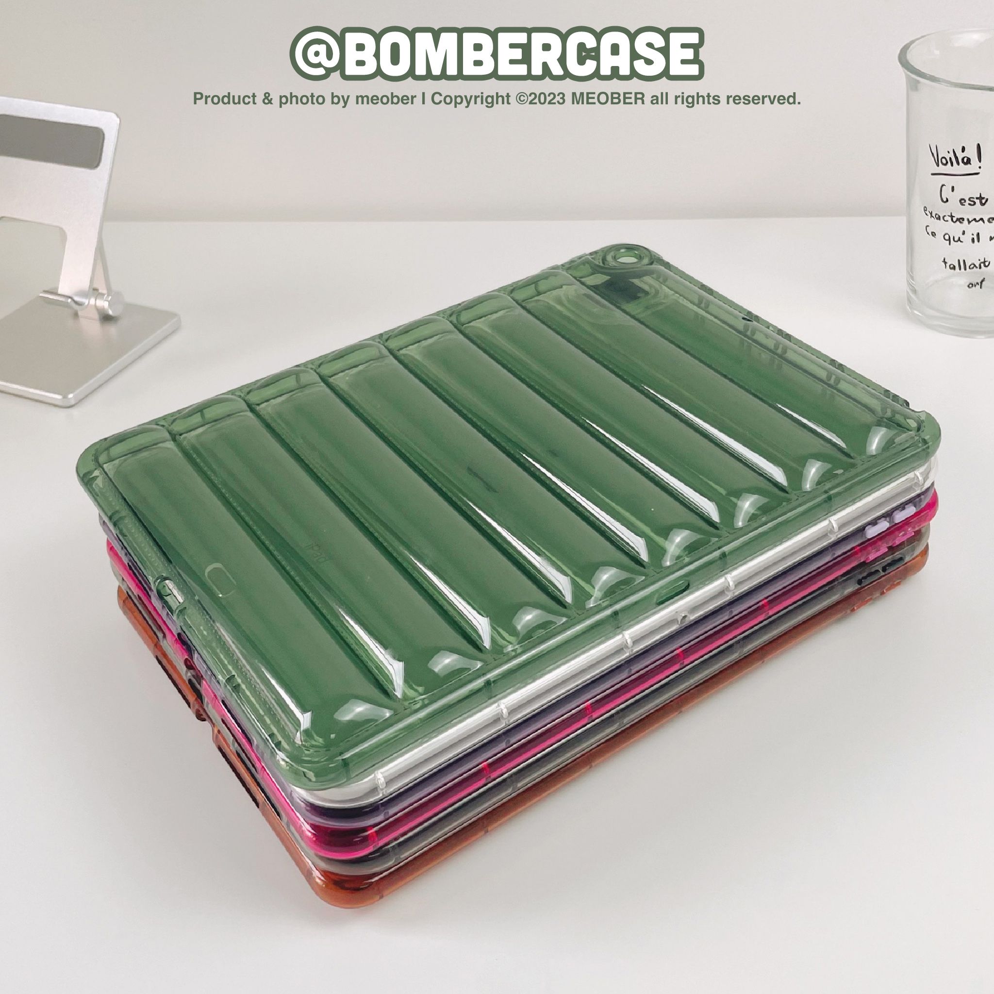  Case iPad Bomber Silicone - Thiết kế không nắp cover, nhẹ, màu sắc pastel trong suốt dành cho Gen 7/8/9 Air4/5 Pro 11 