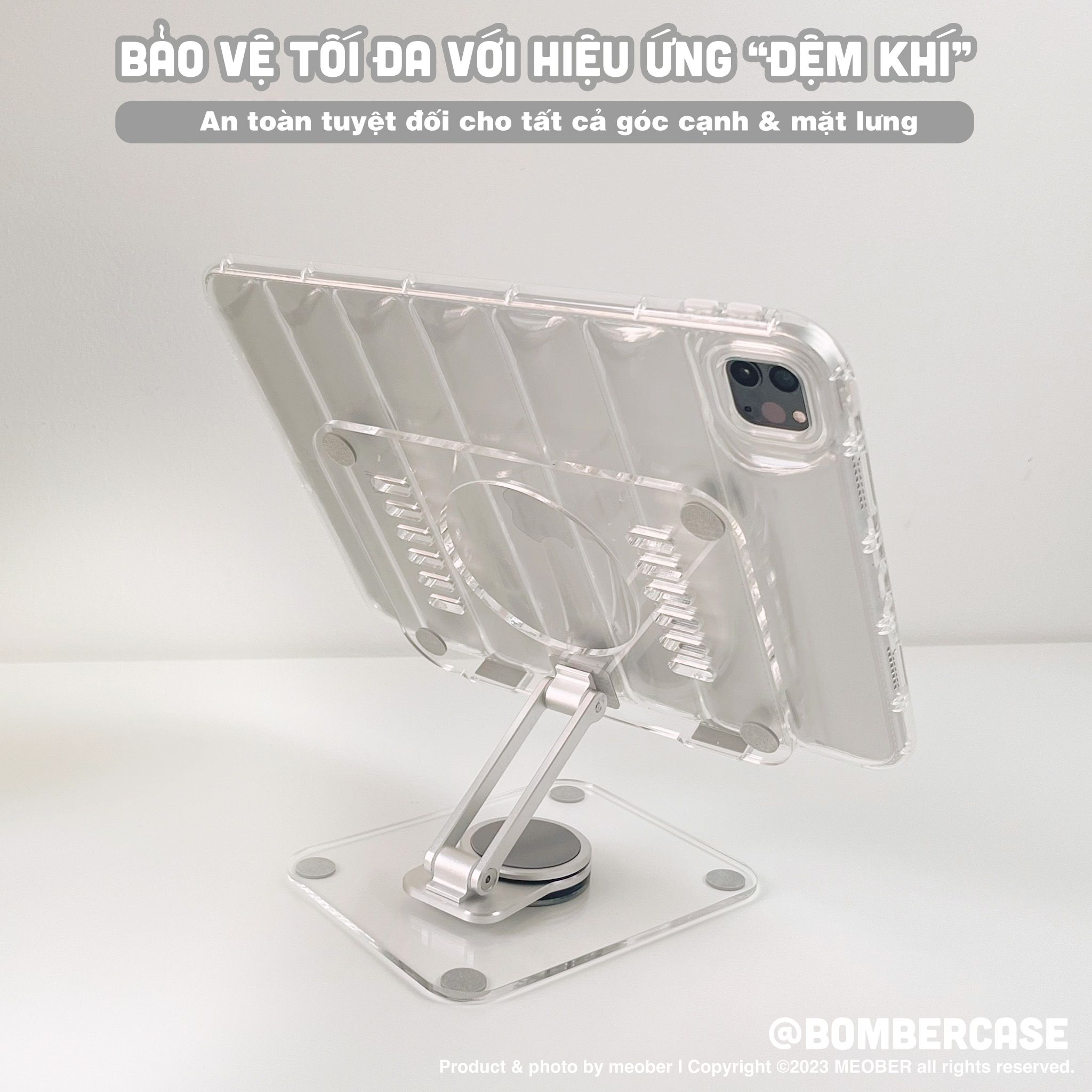  Case iPad Bomber Silicone - Thiết kế không nắp cover, nhẹ, màu sắc pastel trong suốt dành cho Gen 7/8/9 Air4/5 Pro 11 