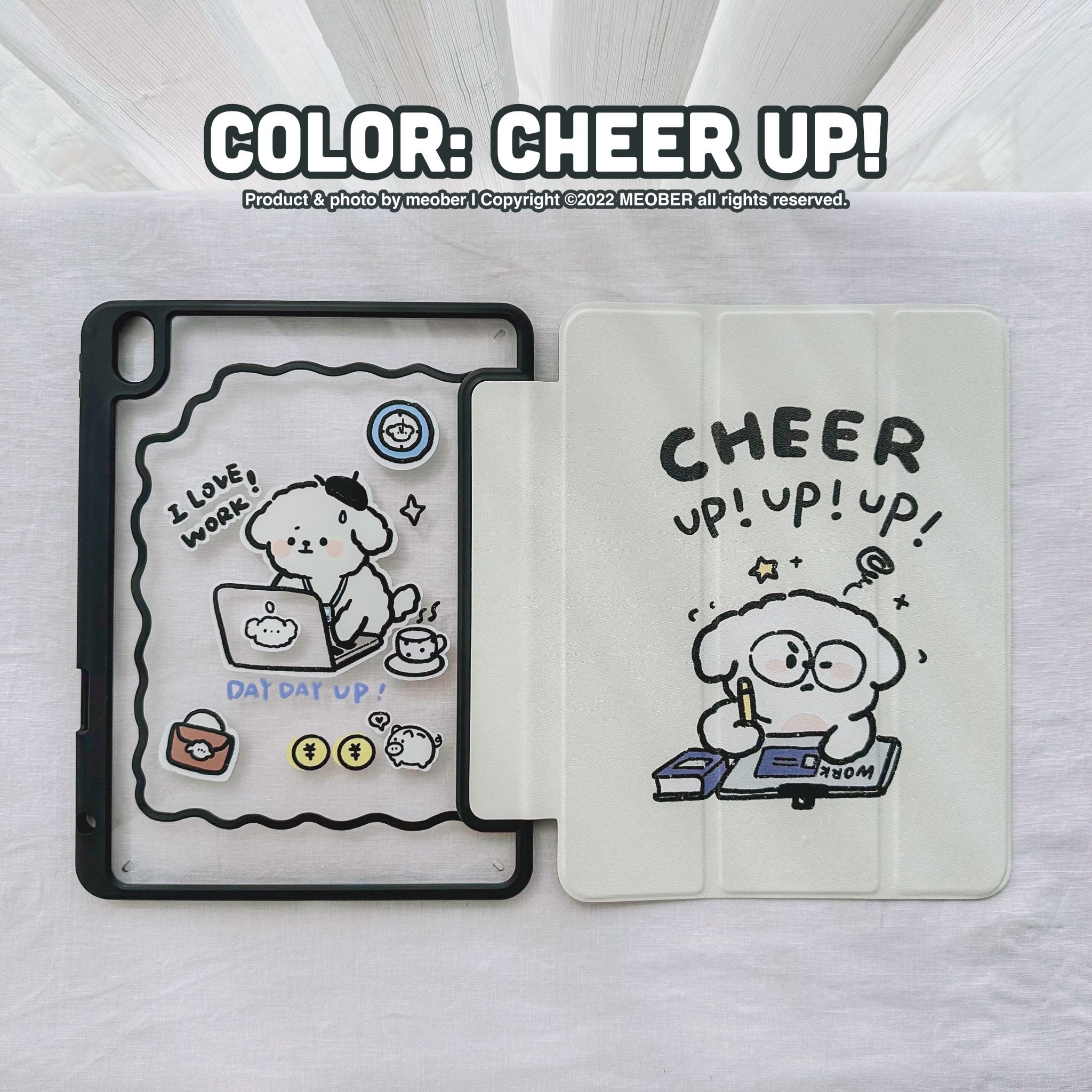  [Premium] Bao da cover iPad Cute Acrylic, phối màu pastel, in 3D hoạ tiết nổi & chống ố Cover iPad Gen 7 8 9, Air 4 5, Pro 11 12.9 