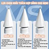  Ngòi bút kim loại Pro Metal thay thế Apple Pencil 1 2-Pen Pro, chuyên dùng với paperlike, chống mòn khi viết vẽ 