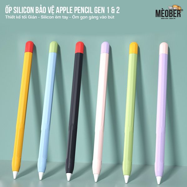  Case bảo vệ Apple Pencil thế hệ 1 và 2, chất liệu silicon cao cấp, ốp cover Apple Pencil Pastel (6 màu) 