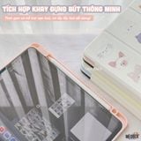  [Premium] Bao da cover iPad Cute Acrylic, phối màu pastel, in 3D hoạ tiết nổi & chống ố Cover iPad Gen 7 8 9, Air 4 5 6, Pro 11 12.9 