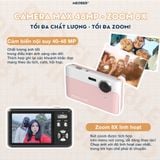  [Tặng thẻ nhớ] Máy ảnh kĩ thuật số digital pocket camera - quay, chụp zoom 8x siêu mỏng nhỏ gọn 