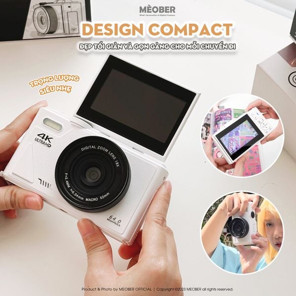  [2nd] Máy Chụp Hình Digital MX10 UltraHD cũ qua sử dụng - Chụp giả lập màu phim 64MP, quay video 4K, màn hình lật, tích hợp Wi-Fi by MèoBer, máy 2nd pass lại từ người dùng, hoạt động hoàn hảo, ngoại quan cũ theo thời gian, lựa chọn tiết kiệm chi phí. 