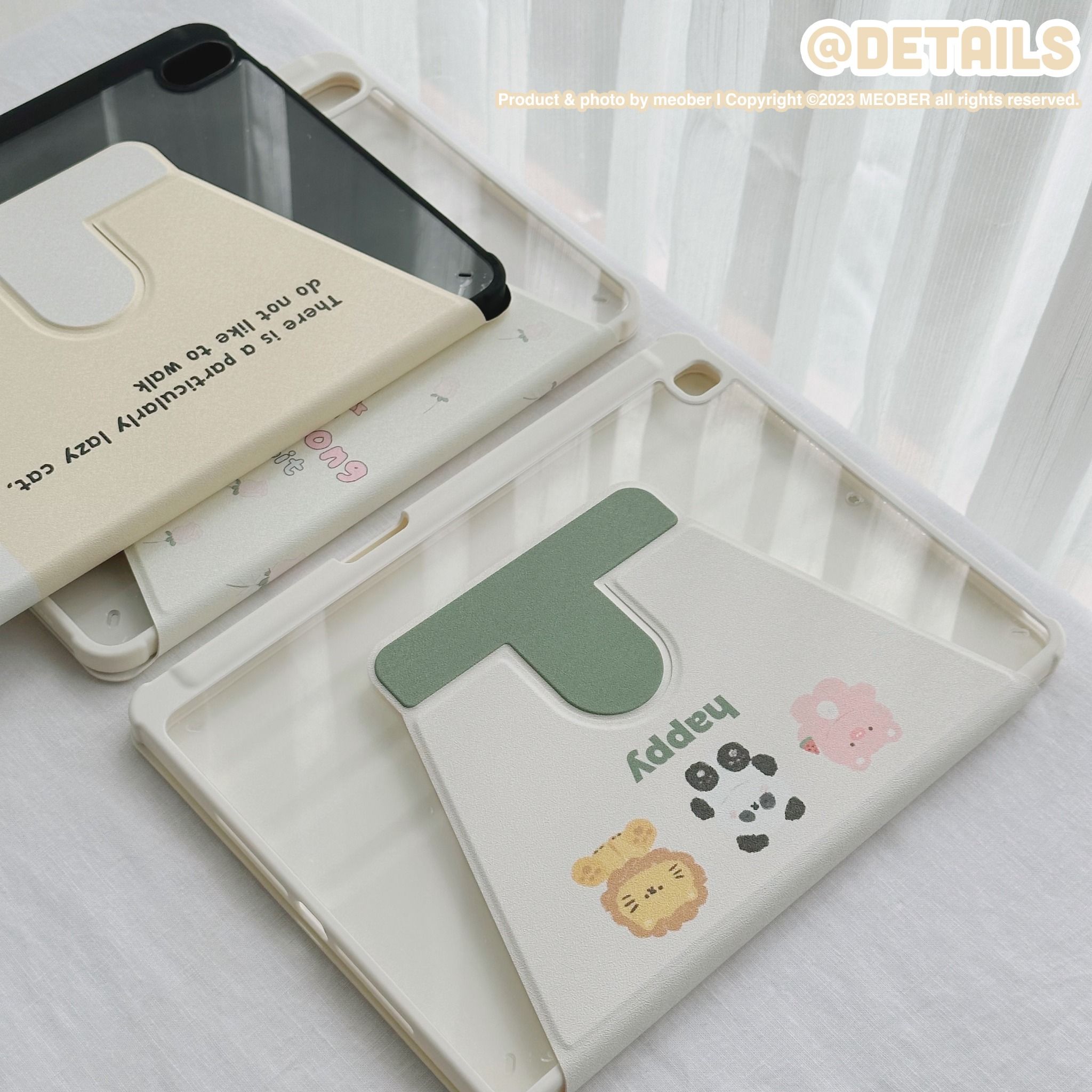  [Premium] Bao da Xoay iPad Cute Acrylic, phối màu pastel, in hoạ tiết & lưng chống ố Cover iPad Gen 7 8 9, Air 4 5 6, Pro 11 12.9 