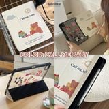  [Premium] Bao da cover iPad Cute Acrylic, phối màu pastel, in 3D hoạ tiết nổi & chống ố Cover iPad Gen 7 8 9, Air 4 5 6, Pro 11 12.9 