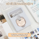  Tai Nghe TWS Crystal Cute 2024 âm thanh nổi, giảm ồn, thiết kế trong suốt by MèoBer 