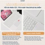  [Premium] Bao da iPad Kèm Bàn Phím Smart Keyboard tháo rời, xoay dọc dành cho Gen 7/8/9/10/11, Air 4/5/6/7, Pro11M1 M2 by Meober 
