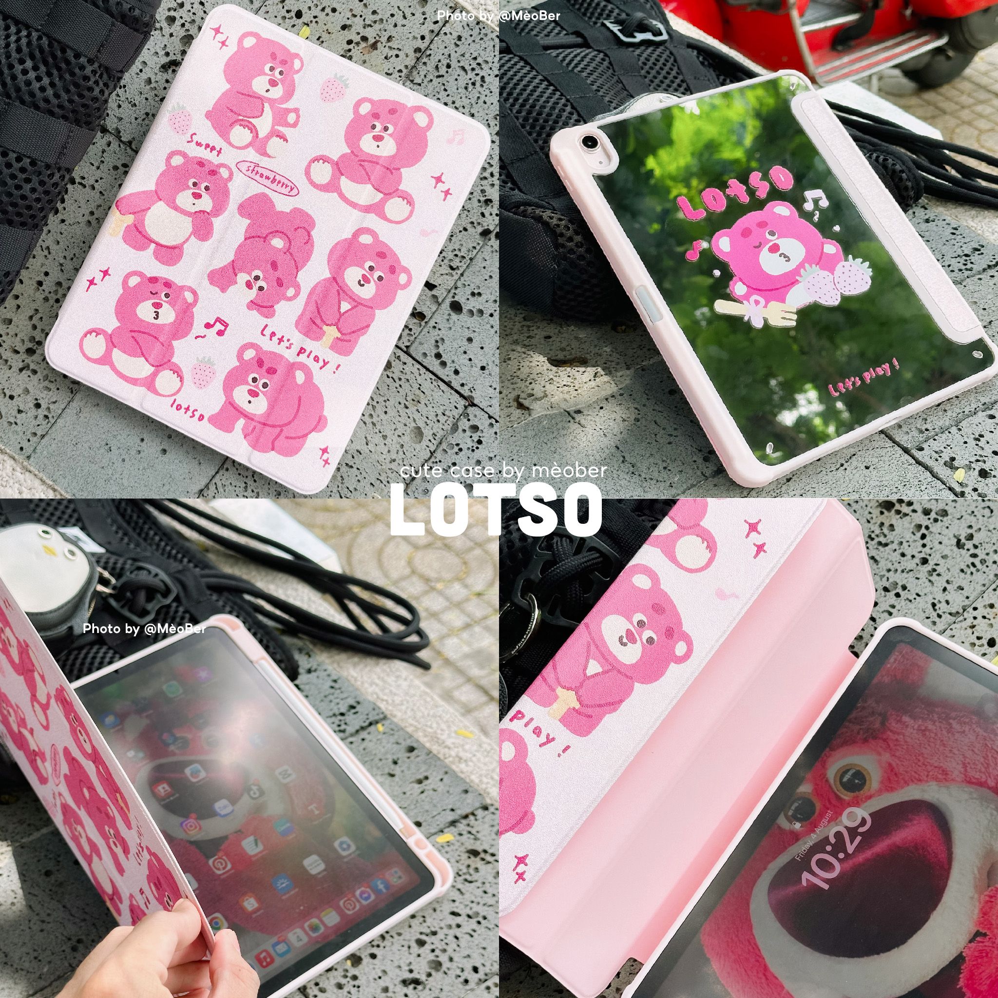  [Premium] Bao da cover iPad Cute Acrylic, phối màu pastel, in 3D hoạ tiết nổi & chống ố Cover iPad Gen 7 8 9, Air 4 5 6, Pro 11 12.9 