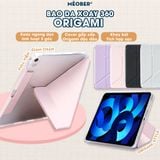  Bao da i Pad Origami gấp xếp xoay 360 cho  Pro 11, Mini 6, Air 4, 10.2 - khay bút ẩn, lưng viền trong suốt by MèoBer 