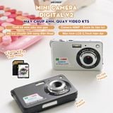  [Tặng thẻ nhớ] Máy ảnh kĩ thuật số digital mini camera v2 - quay, chụp 48MP, siêu mỏng nhỏ gọn 