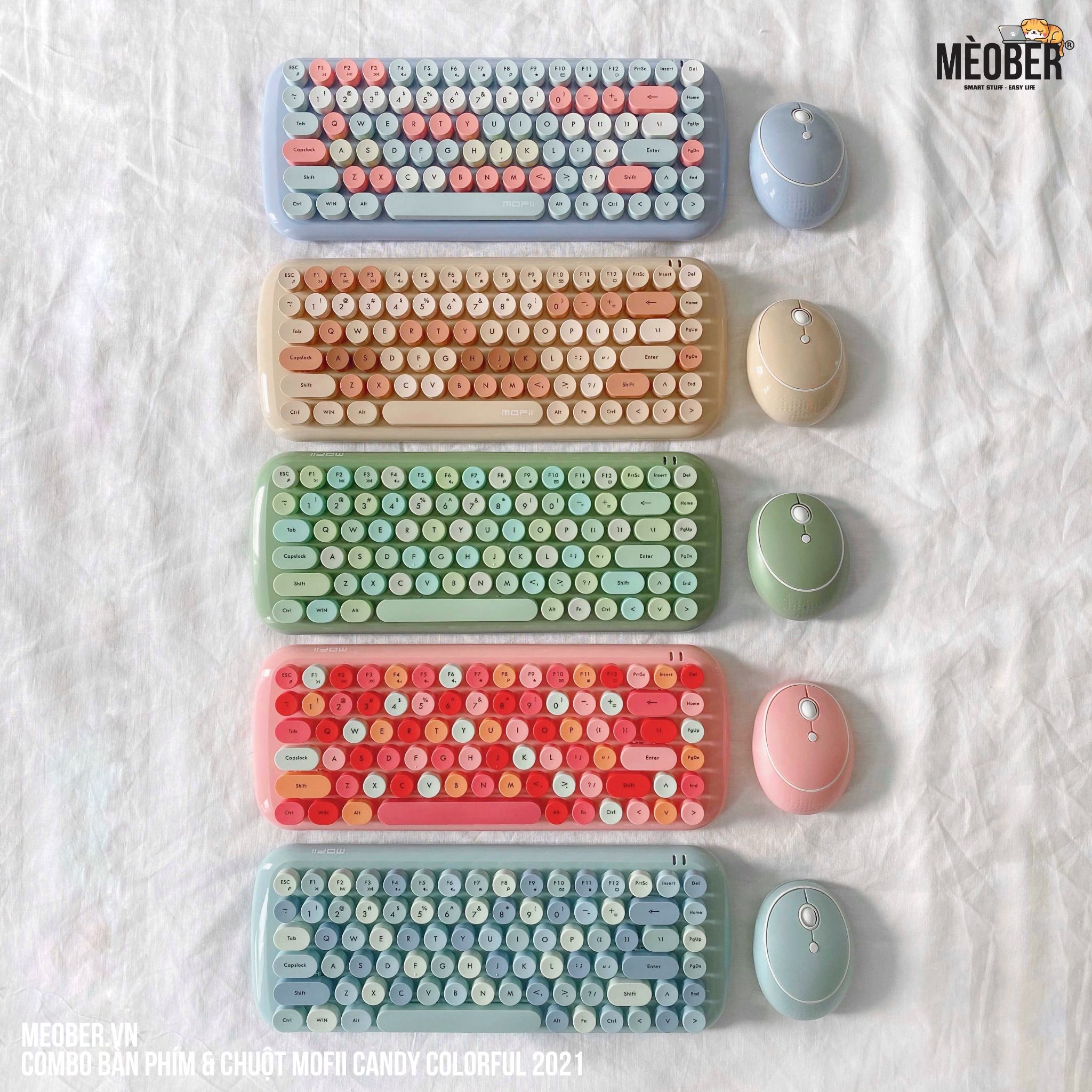  Bộ bàn phím giả cơ & chuột MOFII Candy Basic 