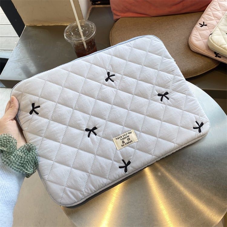  Túi chống sốc Nơ Coquette Ribbon cho iPad & Laptop - Thiết kế tối giản pastel hoạ tiết nơ dễ thương, lót đệm êm ái bảo vệ tối đa by MèoBer 