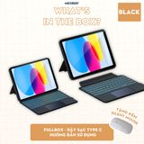  [Premium] Bao da iPad Kèm Bàn Phím Smart Keyboard tháo rời, xoay dọc dành cho Gen 7/8/9/10/11, Air 4/5/6/7, Pro11M1 M2 by Meober 