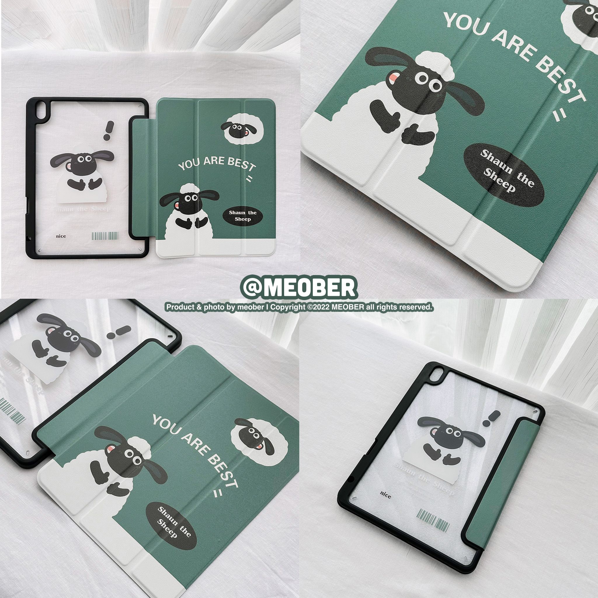  [Premium] Bao da cover iPad Cute Acrylic, phối màu pastel, in 3D hoạ tiết nổi & chống ố Cover iPad Gen 7 8 9, Air 4 5 6, Pro 11 12.9 