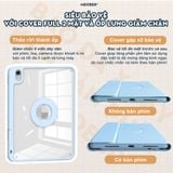  Bao da iPad Xoay kèm bàn phím - Case Keyboard 360 by Meober dành cho Gen 8/9/10 Air4/5/6 Pro11 