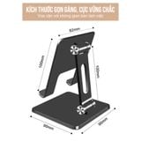  Giá Đỡ iPad, Điện Thoại, Máy Tính Bảng Gấp Gọn - Có đệm silicon chống trượt chống xước, hợp kim nhôm cao cấp 