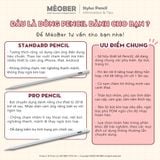  Bút cảm ứng Pencil Gen 2 - Chống chạm nhầm, vẽ nét thanh nét đậm, ghi chú dành cho iPad Pro 11, 12.9, Air 3 4, Gen 7 8, Mini 4 5 