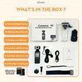  [Tặng thẻ nhớ] Máy Quay Chụp Cầm Tay Digital Pocket Mini Camera - quay vlog 4K video, chụp ảnh 18MP, tích hợp Wi-Fi by MèoBer 