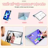  Bao da i Pad Origami khe bút cố định gấp xếp xoay 360 cho Pro 11, Mini 6/7, Air 4/5/6/7, Gen7/8/9/10/11, Pro M4 - lưng viền trong suốt by MèoBer 