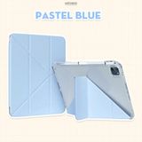 Bao da i Pad Origami khe bút cố định gấp xếp xoay 360 cho Pro 11, Mini 6/7, Air 4/5/6/7, Gen7/8/9/10/11, Pro M4 - lưng viền trong suốt by MèoBer 