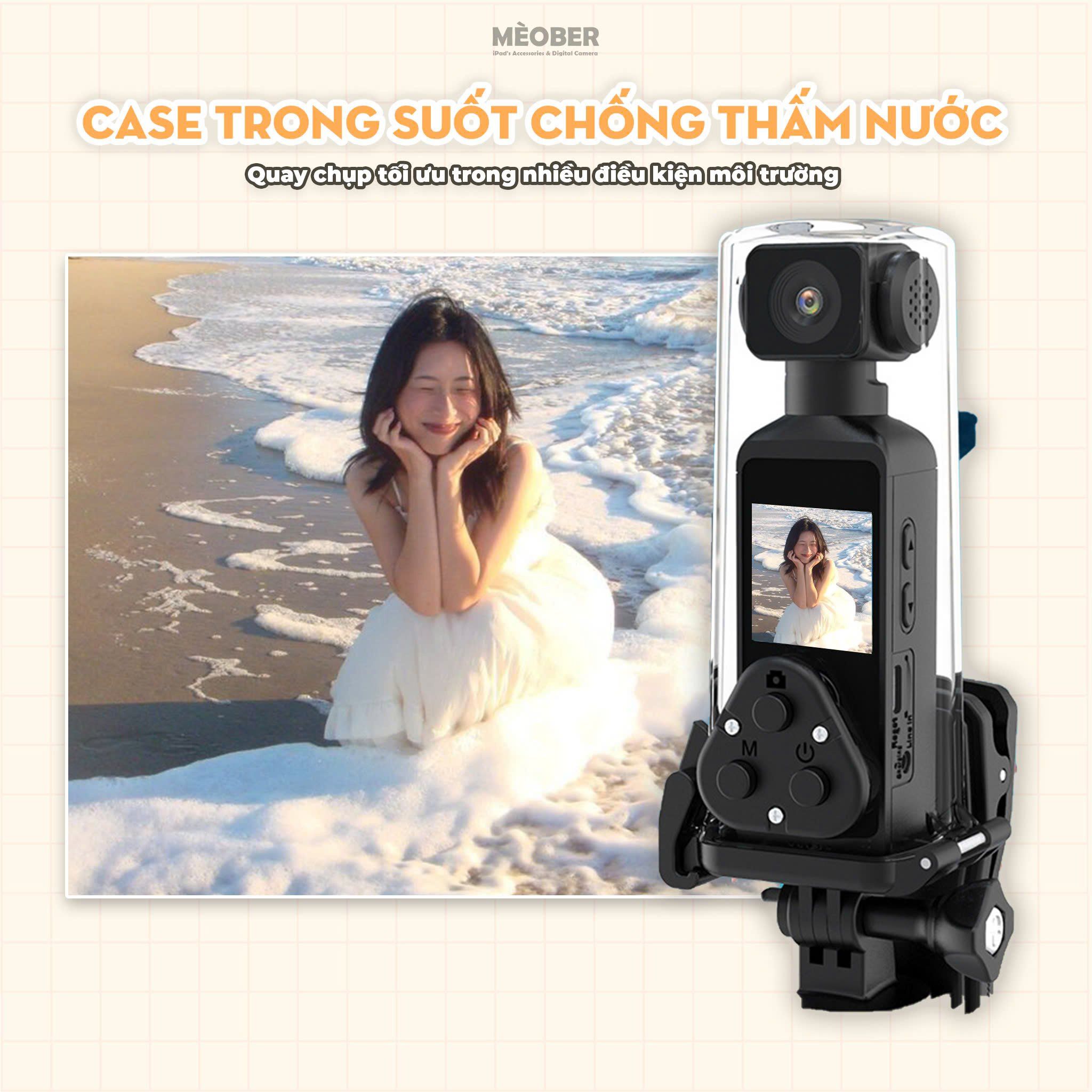  [Tặng thẻ nhớ] Máy Quay Chụp Cầm Tay Digital Pocket Mini Camera - quay vlog 4K video, chụp ảnh 18MP, tích hợp Wi-Fi by MèoBer 