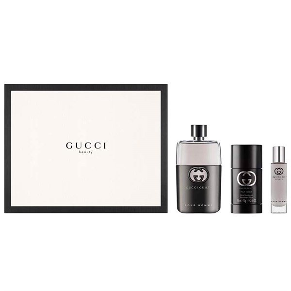 Gift Set Gucci Guilty Pour Homme 3pcs ( EDT 90ml & Lăn khử mùi 75ml & –   - Shop nước hoa chính hãng