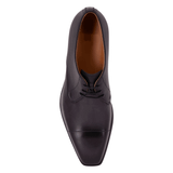  Giày derby màu đen da bò mũi vuông 