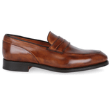  Giày da loafer cao cấp màu nâu da bò 