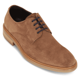  Giày nam dáng derby da lộn màu nâu sữa 