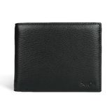  Bóp da nam cao cấp dáng ngang màu đen vân tự nhiên 