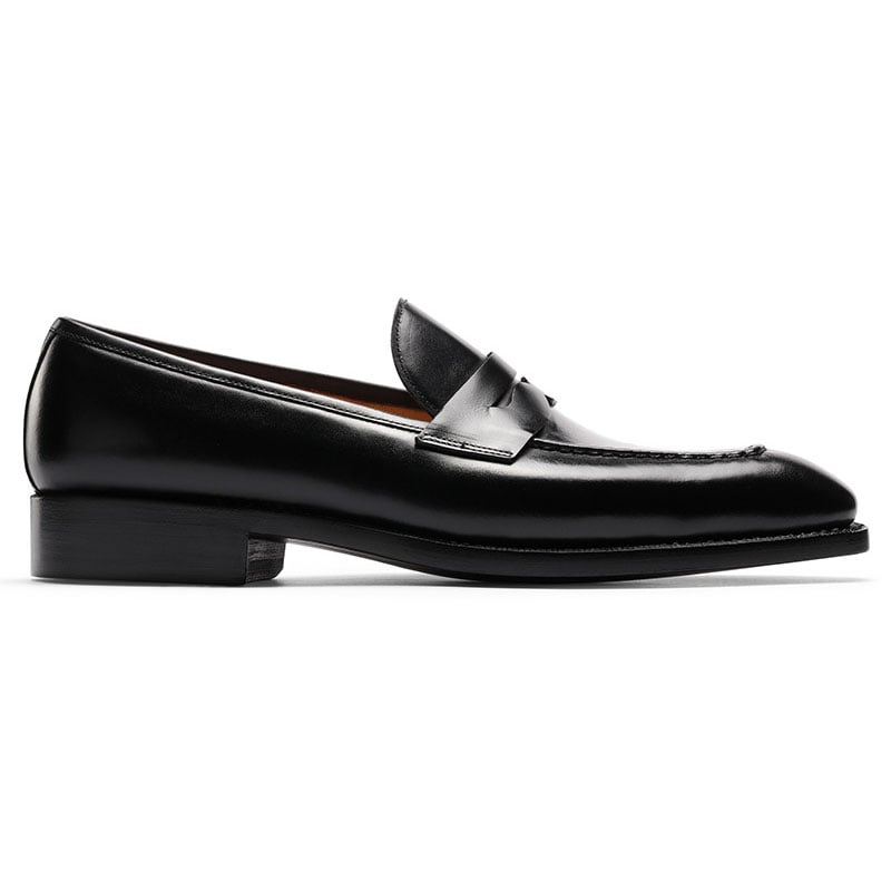  Giày loafer nam màu đen da bò cao cấp 