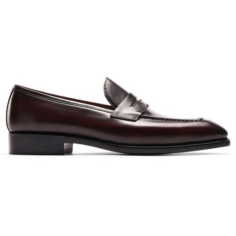  Giày lười da bò màu nâu loafer 